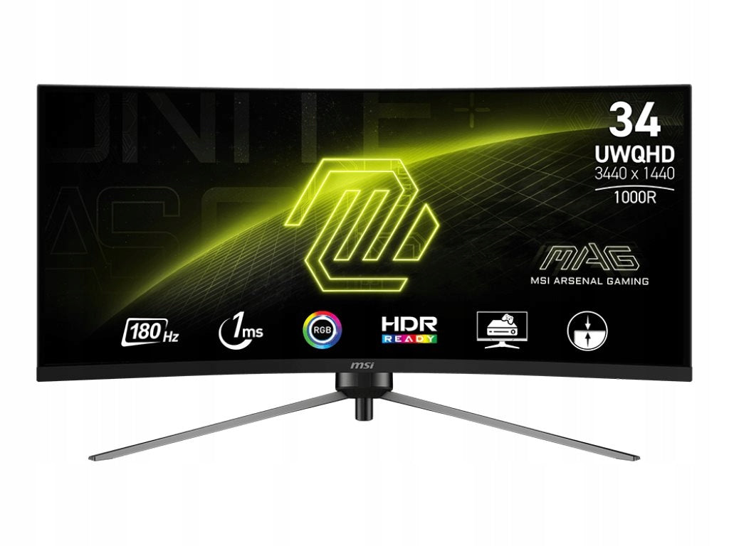 MSI Monitor LED MSI MAG 345CQR 34 3440 x 1440 px 180 Hz 1 ms(Monitor LED MSI MAG 345CQR 34 3440 x 1440 px 180 Hz 1 ms)